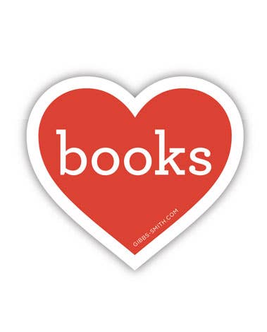 Gibbs Smith - Heart Books Sticker