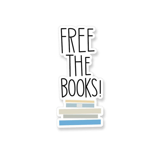 Apartment 2 Cards - Free the Books - Banned Books Vinyl Sticker