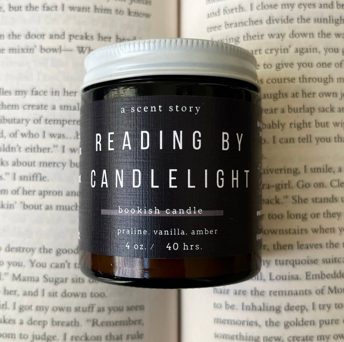 A Scent Story Candle Co - Reading by Candlelight -  Bookish Candle | Book Themed: 4 oz