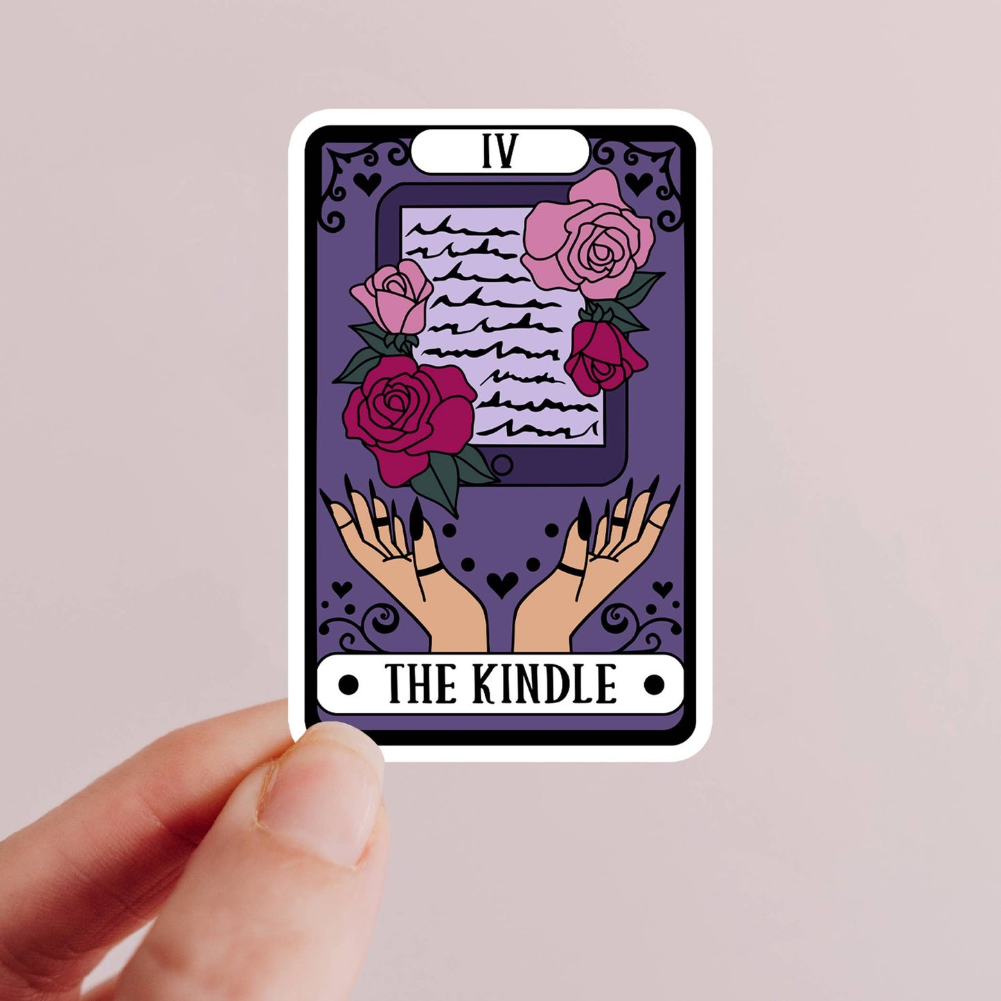 Alliterates - Tarot Card Sticker - The Kindle