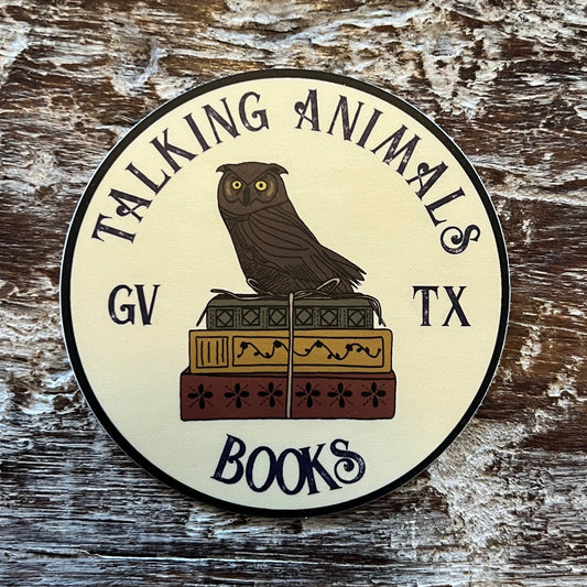 Talking Animals Books Waterproof Sticker 3" Round