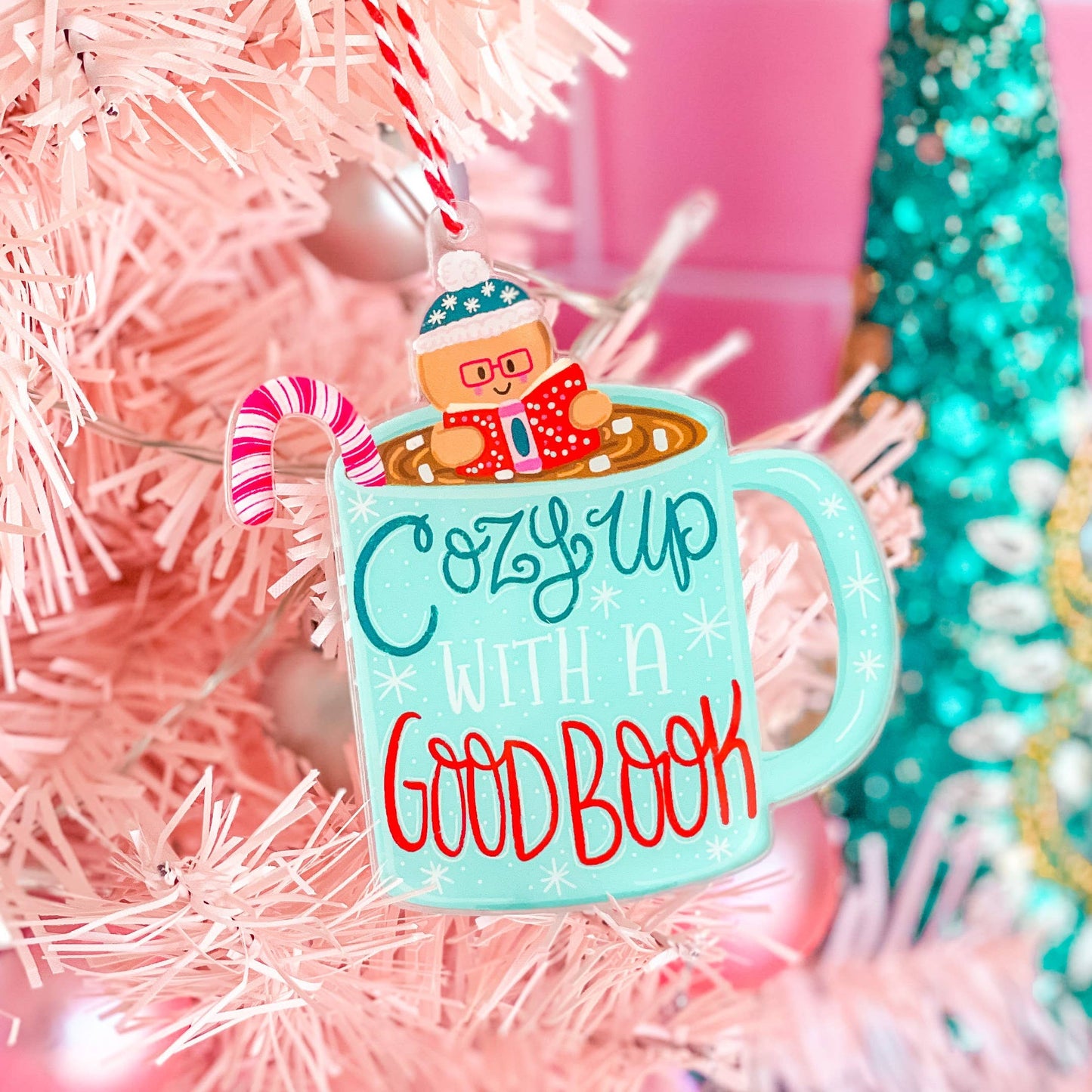 Emily Cromwell - Cozy Up With a Good Book Hot Cocoa Christmas Ornament
