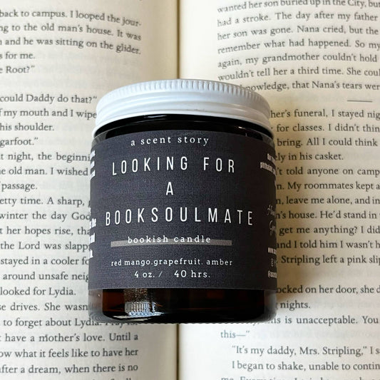 Candle - Looking For A Booksoulmate - 4oz - Glass - Soy