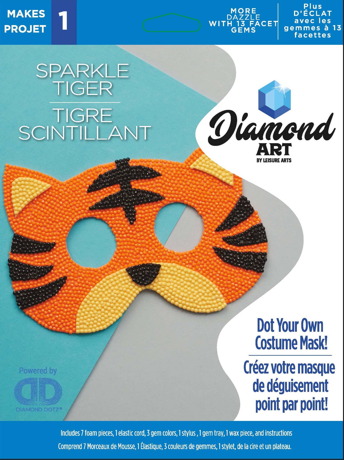 Diamond Arts-Sparkle Mask -Tiger