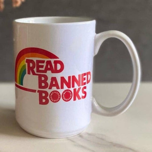 Bookish Love Co. - Reading Rainbow Banned Books Mug