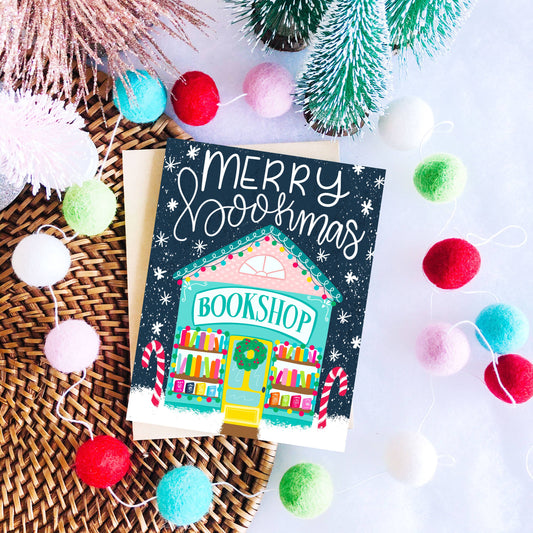 Merry Bookmas Christmas Card