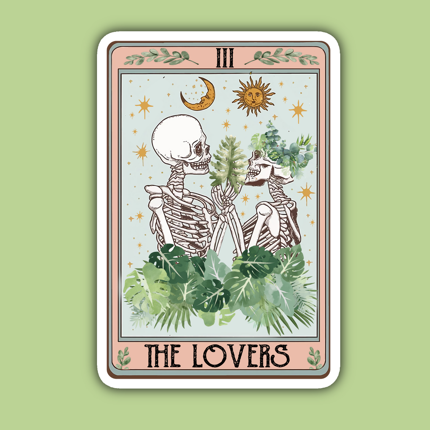 Indigo Maiden - The Lovers Plant Tarot Card Sticker