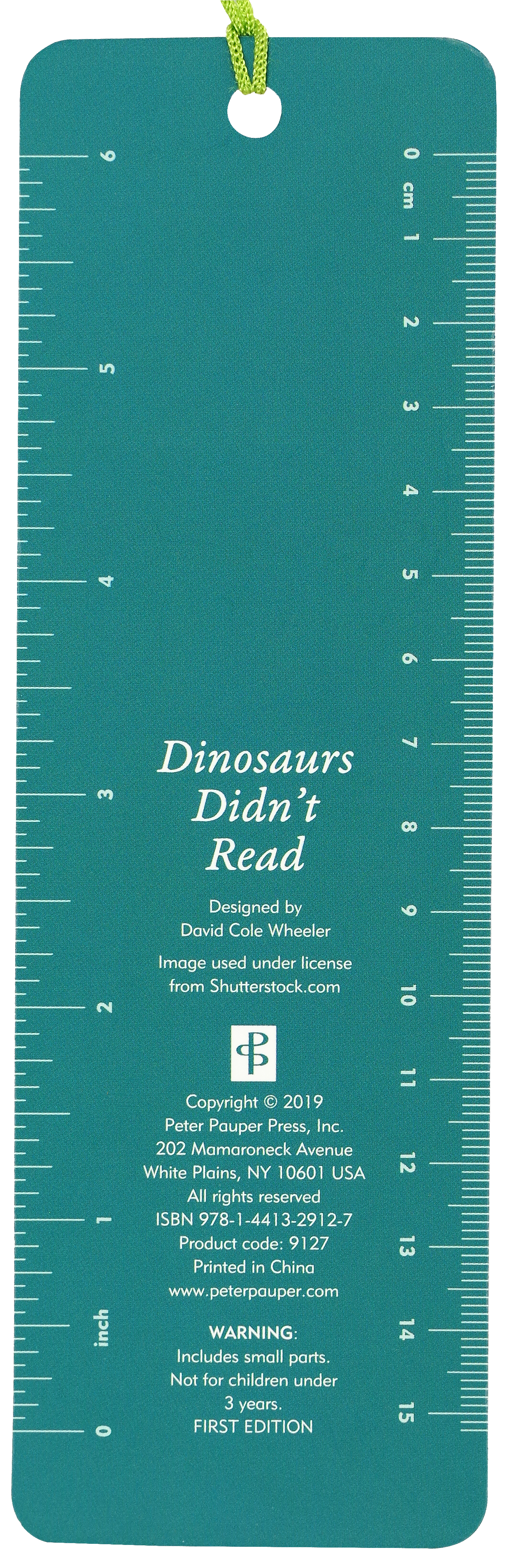 Peter Pauper Press - Dinosaurs Didn’t Read Beaded Bookmark