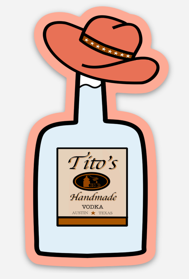 inviting affairs paperie - Titos Cowboy Sticker