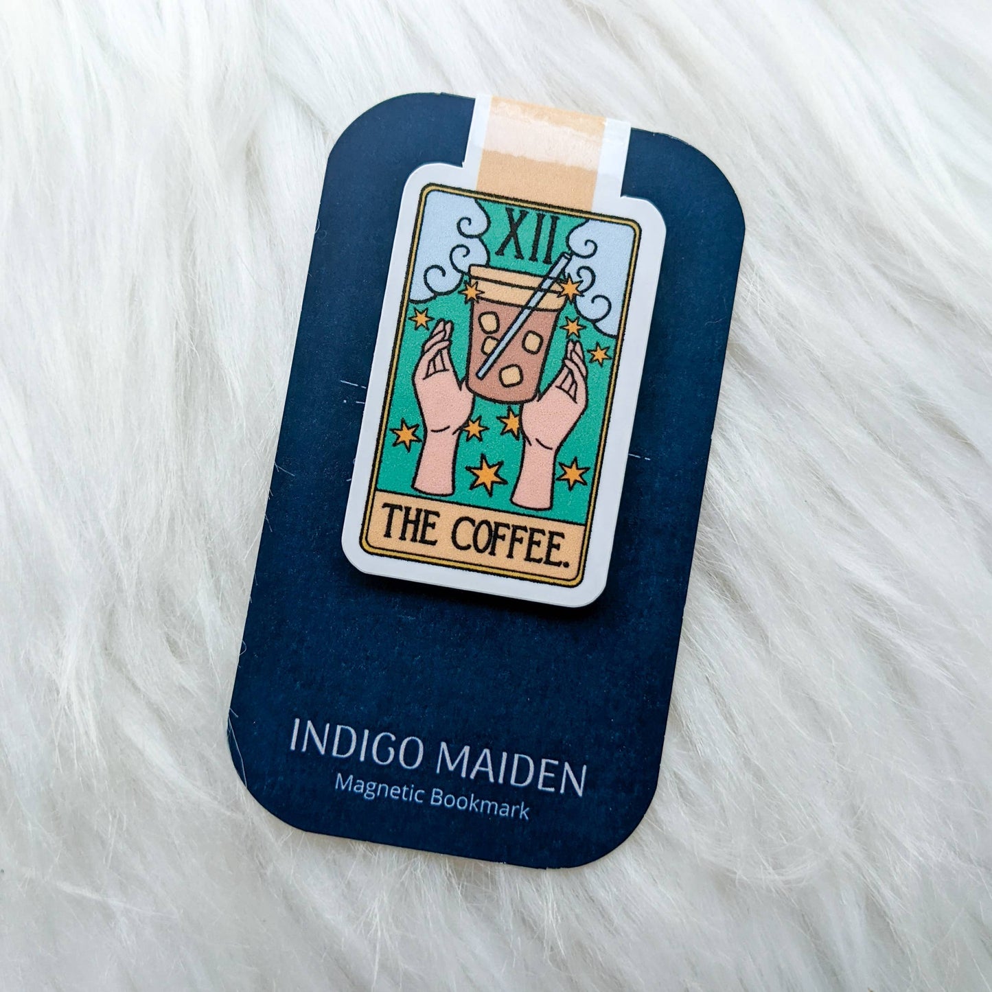 Indigo Maiden - The Coffee Tarot Card Magnetic Bookmark