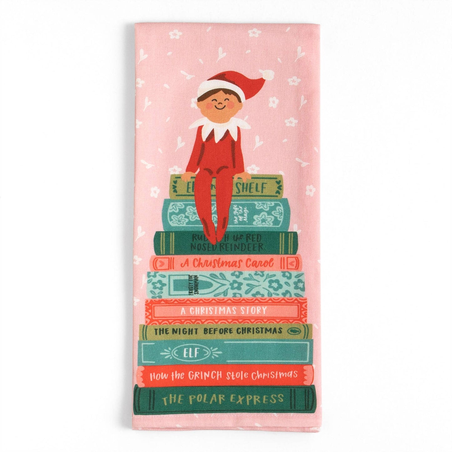 Pippi Post - Holiday Book Stack Tea Towel
