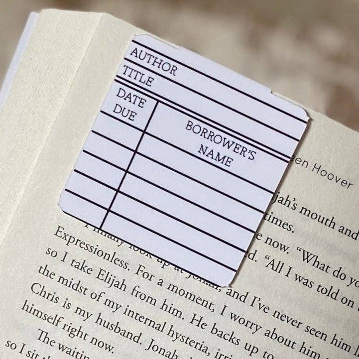 Magnetic Bookmark - Library Card