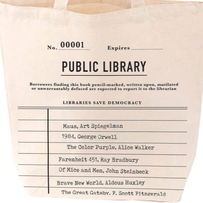 Gibbs Smith - Libraries Save Democracy Tote Bag