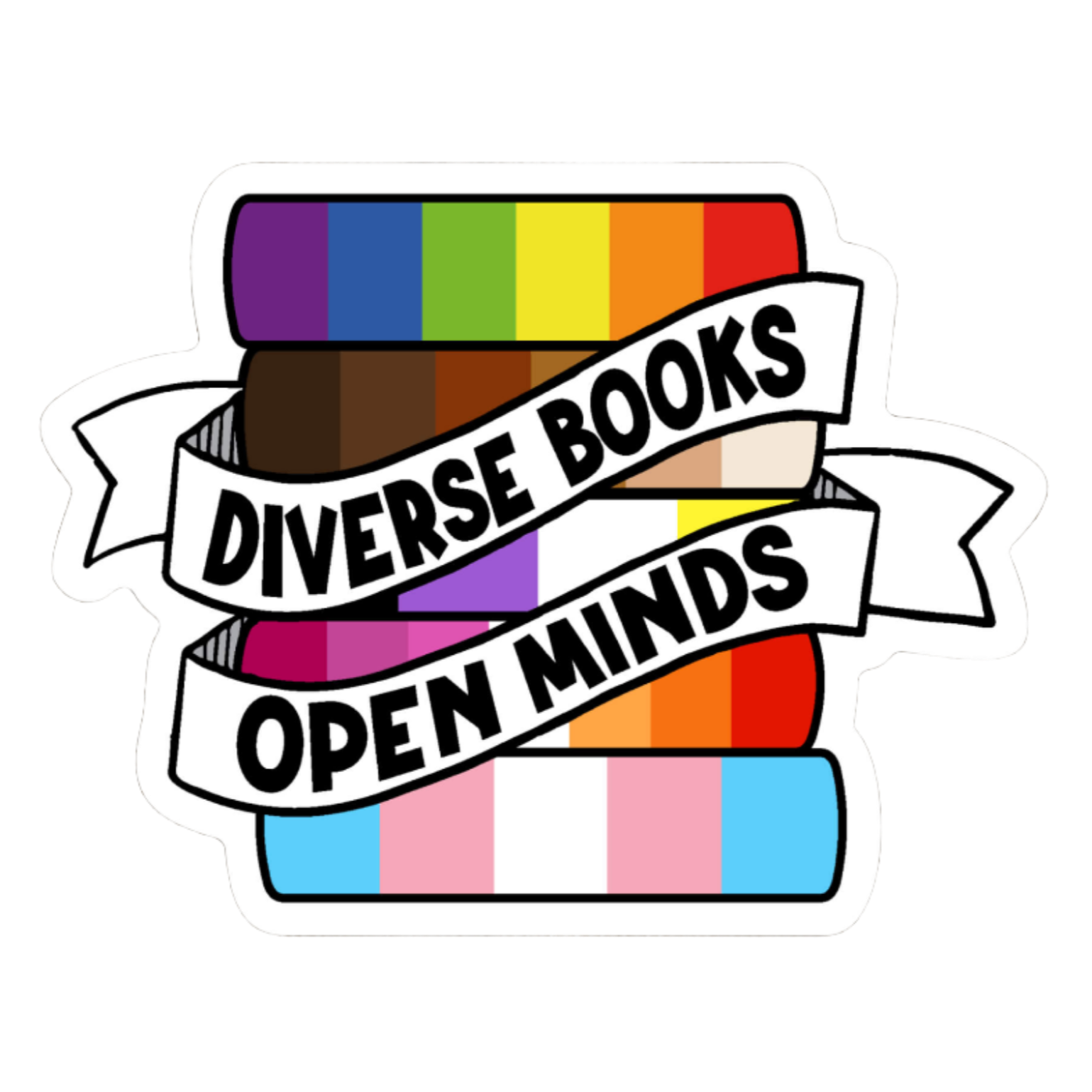 Diverse Books Open Minds Sticker