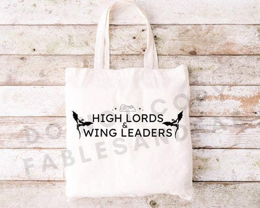 Fables and Fae - High Lords & Wing Leaders Book Inspired Tote Bag