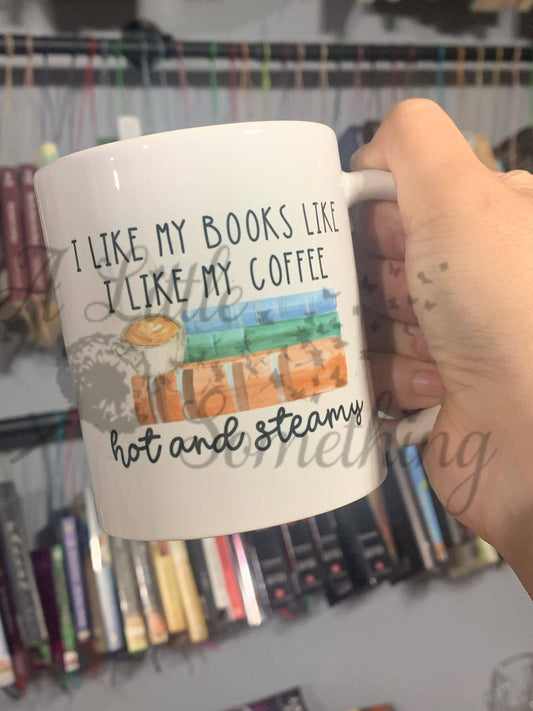 Hot coffee hot books coffee mug