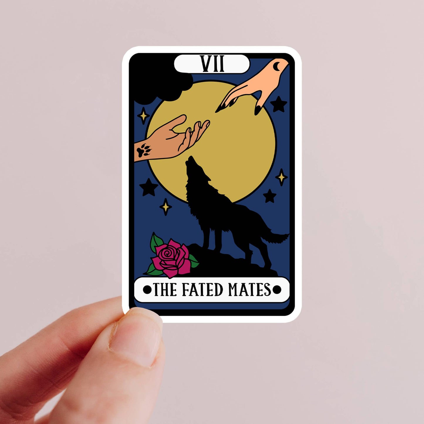 Alliterates - Tarot Card Sticker - Fated Mates