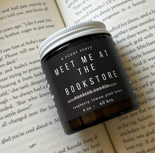 Meet Me at the Bookstore | Bookish Candle | Soy Wax, 4 oz: No, just the candle