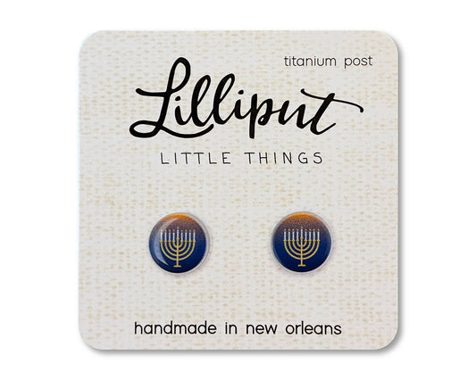 Earrings - Lilliput Menorah