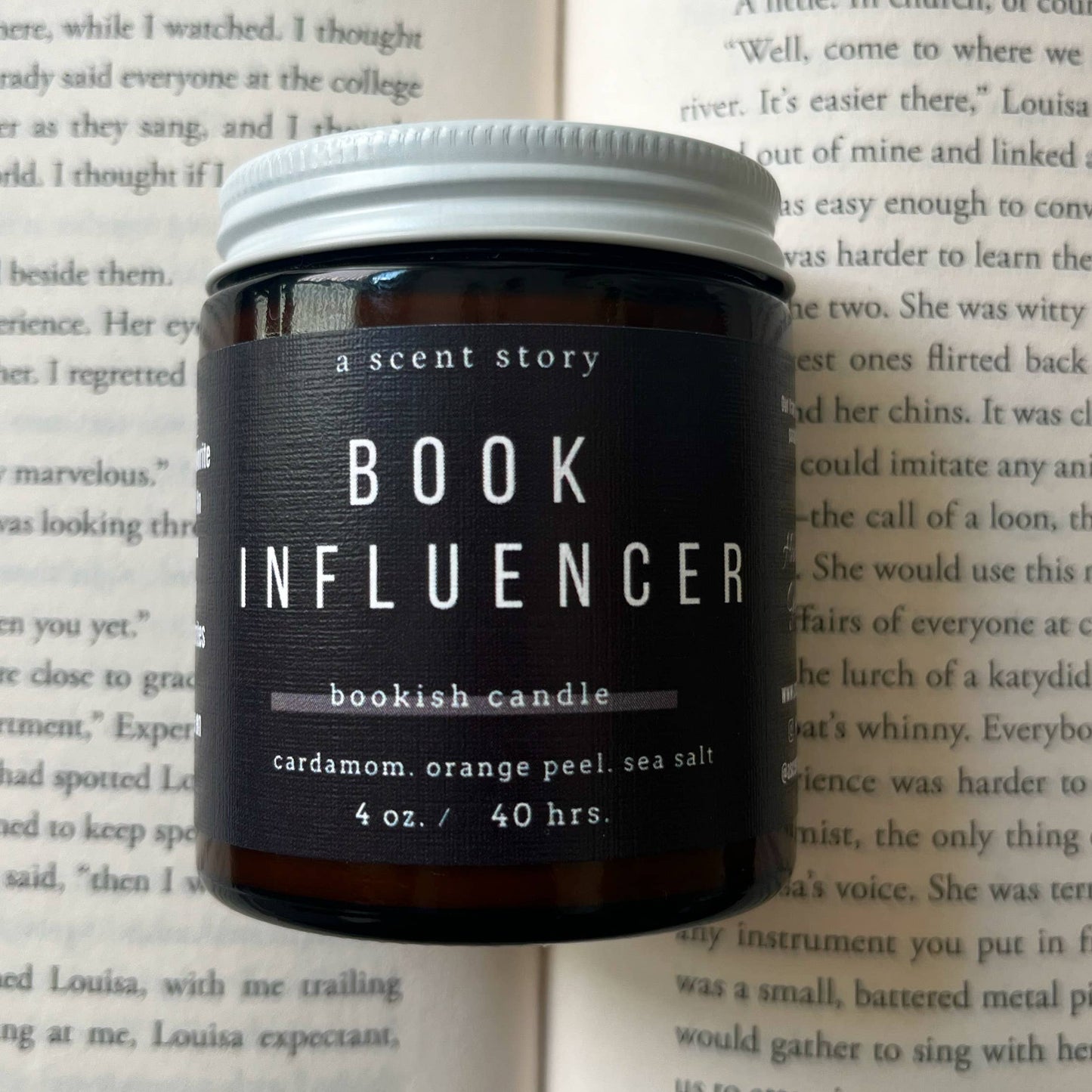 Book Influencer | Bookish Candle - Cardamon + Sea Salt, 4oz